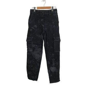 Aritzia Wilfred Grey Denim Marbled Cargo Pants Size 4